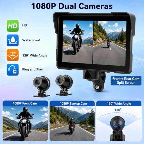 Motorcycle Dual Dash Cam - 854480 pixels