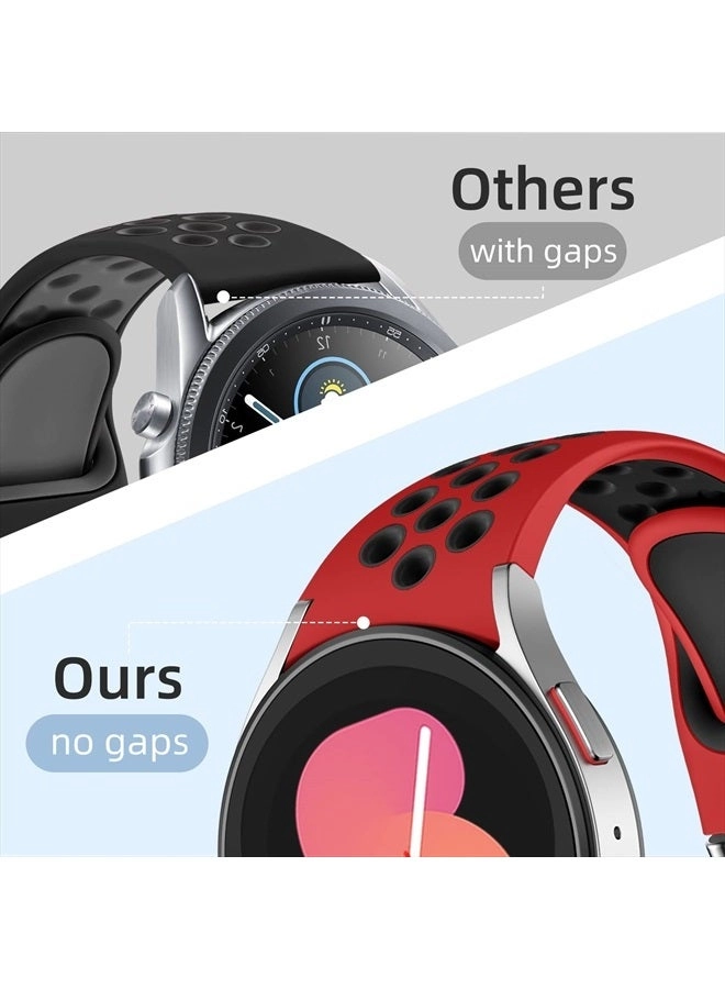 6 Pack 20mm Soft Silicone Watch Band for Samsung Galaxy Watch 5/Watch 4/Watch 6