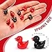 Mini Ducks - 150 Pcs Resin Red Black