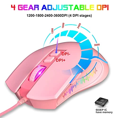 A867 RGB Backlit Optical Gaming Mouse - Wired