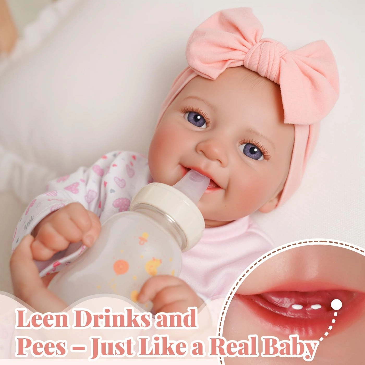 Reborn Baby Doll - 20 Inch Vinyl Drink & Pee Ages 3+