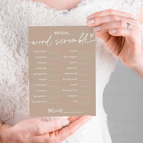 Bridal Word Scramble - 25 18 years and up