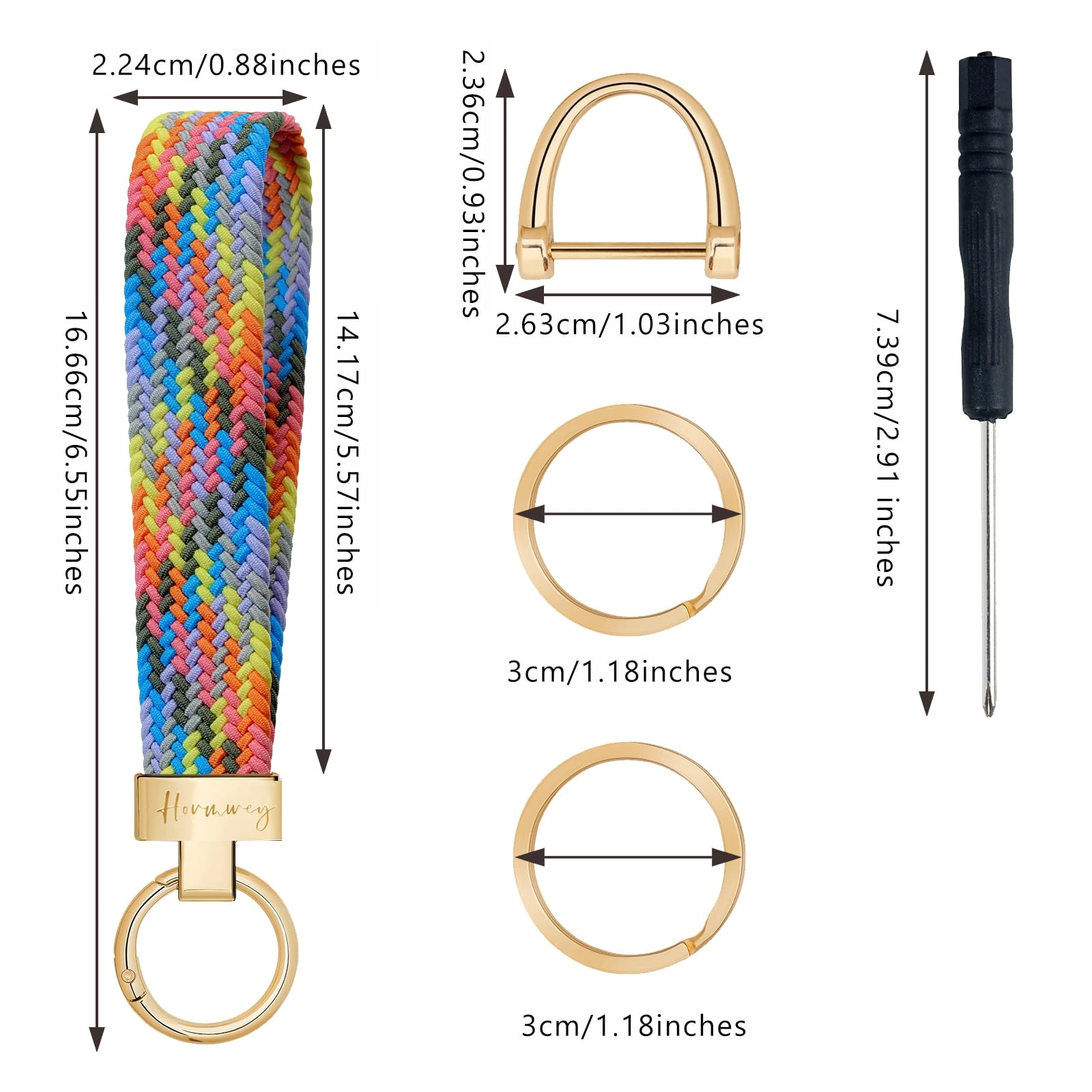 Elastic Wristlet Keychain - Fun