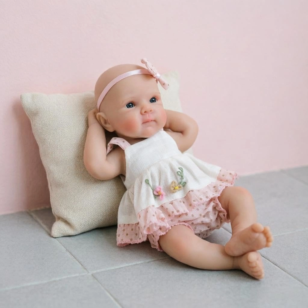 Reborn Baby Doll - 8 Inch Silicone Girl Ages 3+