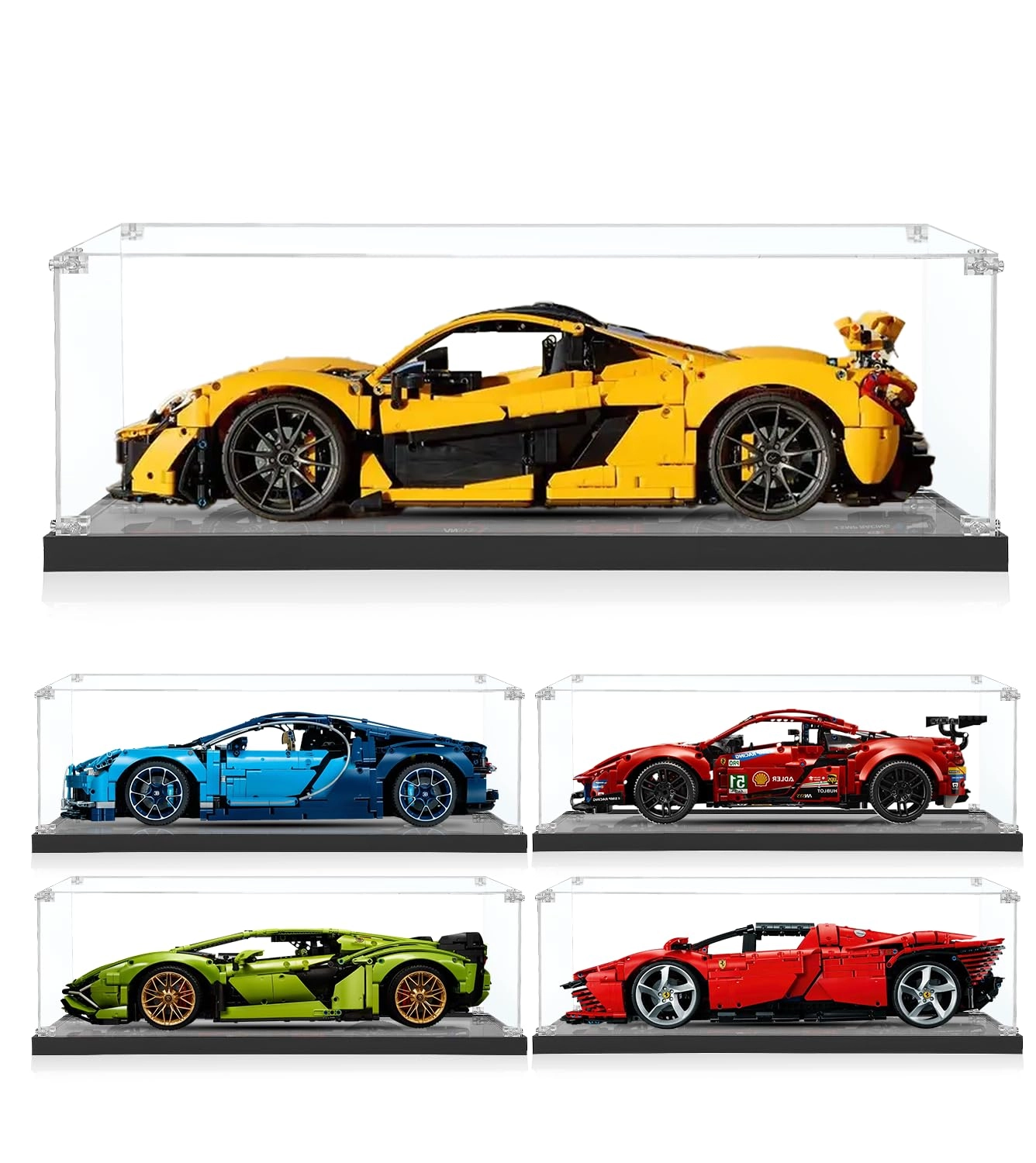 iCUANUTY Lego Technic Acrylic display case - for McLaren P1 42172 65 x 30 x 20 cm