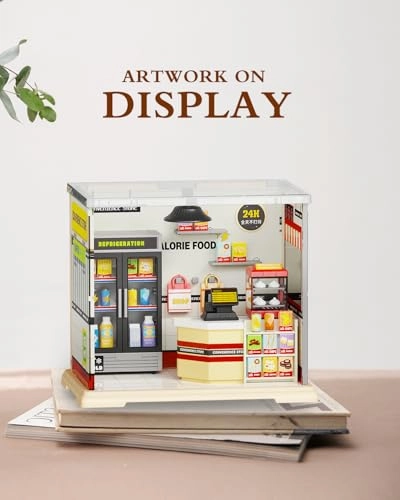 Miniature Convenience Store Kit - Plastic Cream-colored