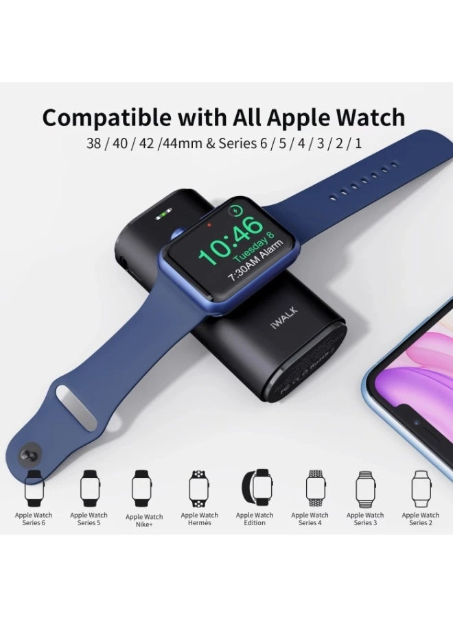 Portable Apple Watch Charger - 9000mAh Wireless