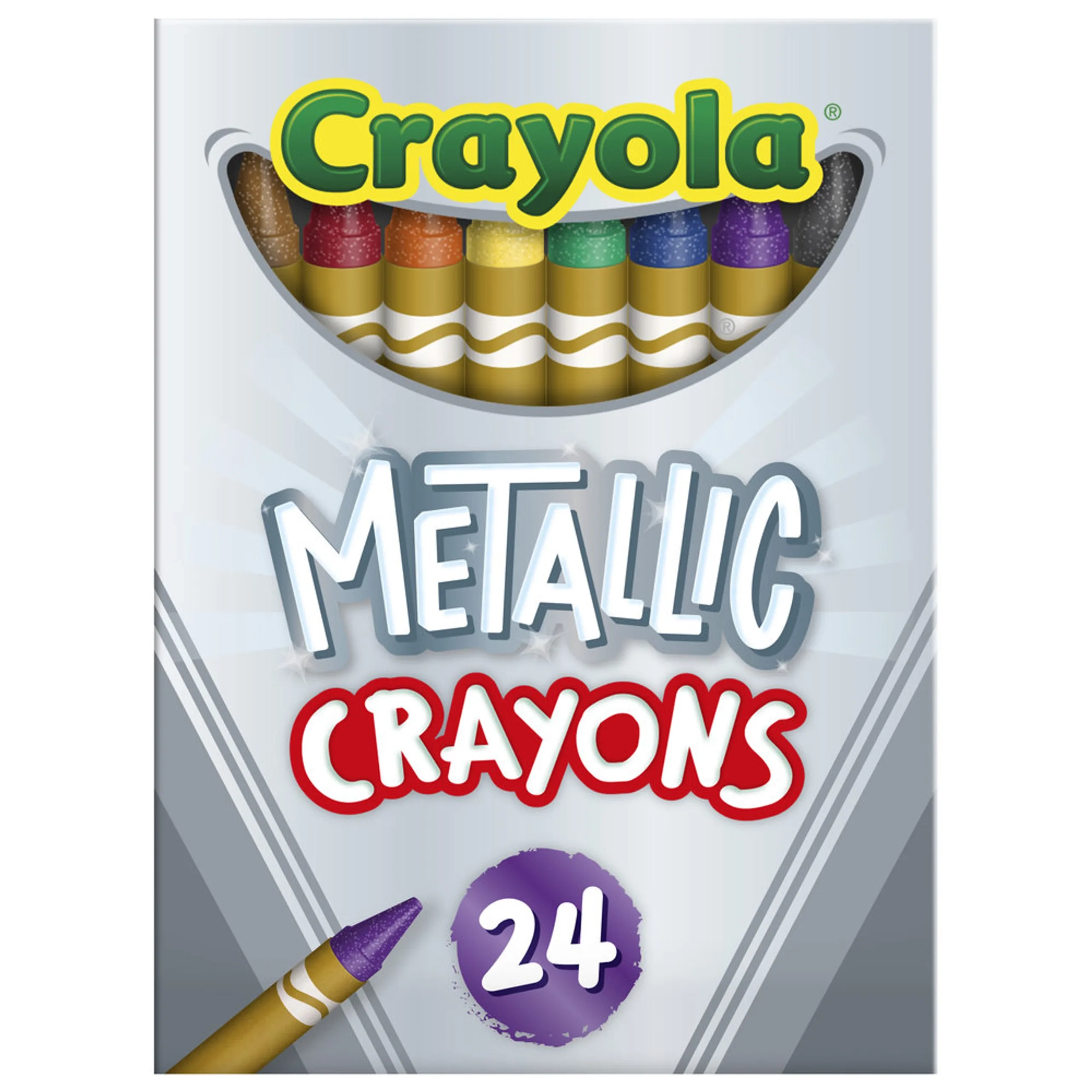 Crayola Metallic Crayons - 24 Pcs