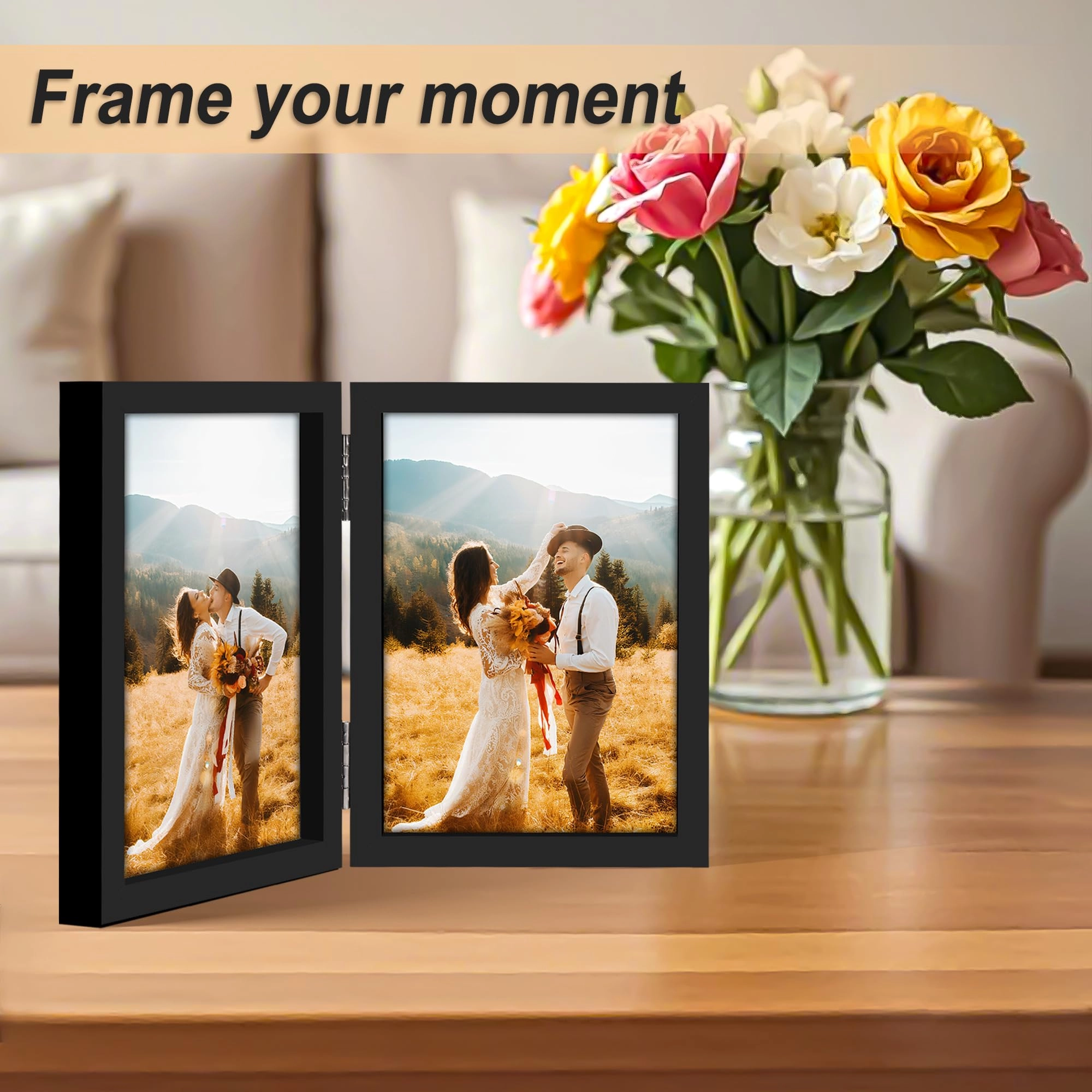 Double Picture Frame - 3.5x5 in 2 picture frames