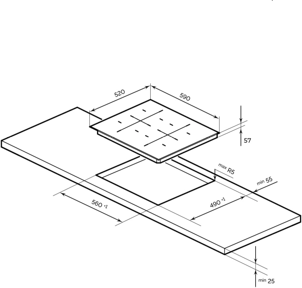 MIH 602 BL Induction hob