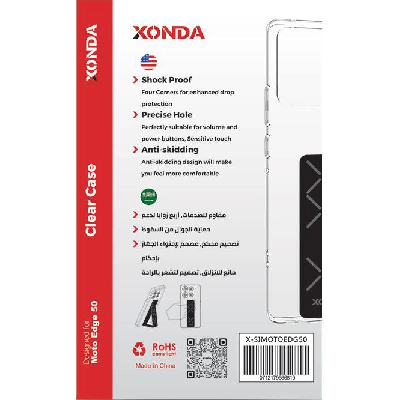 Back Cover Mobile Case with Strap - TPU Material for Motorola edge 50