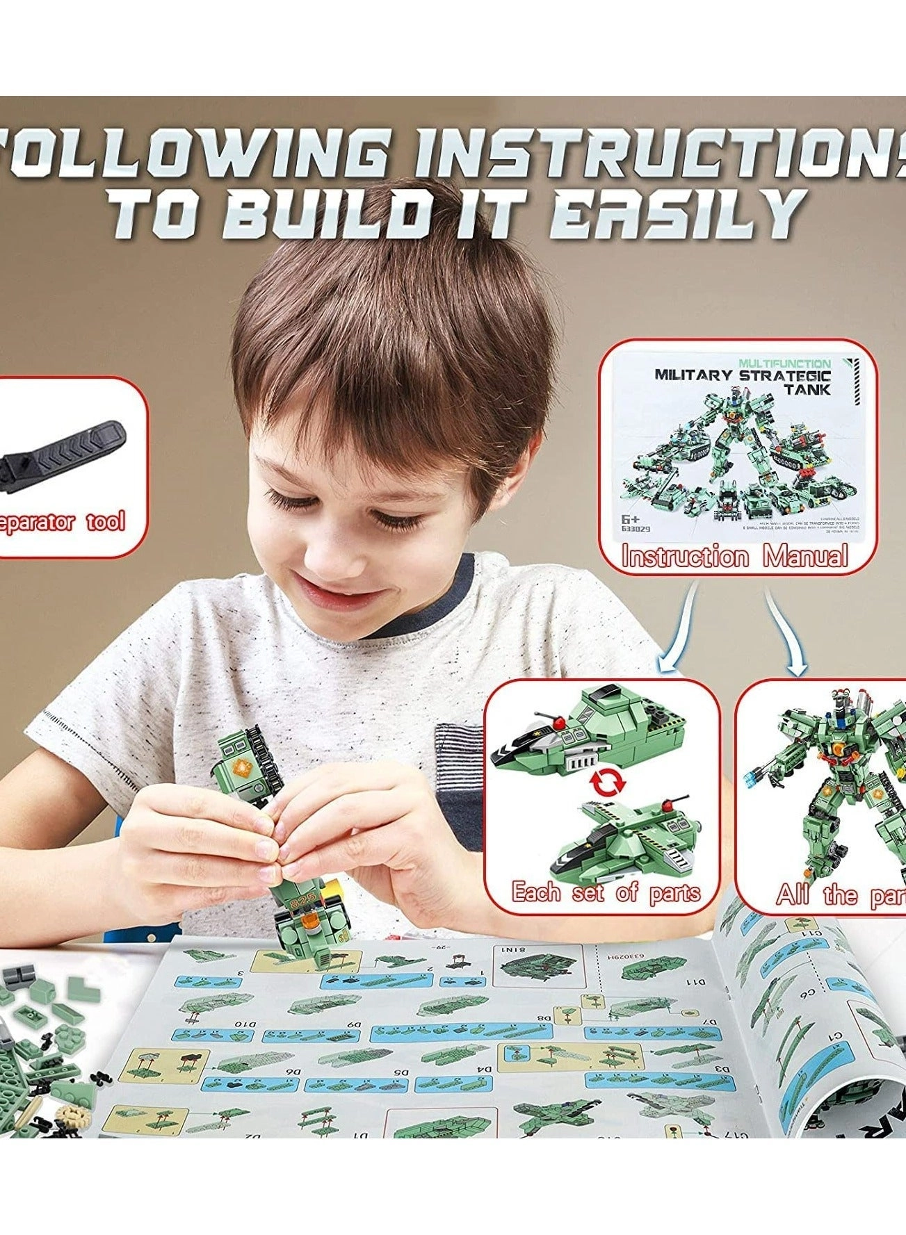 Robot Building Kit - 35 in 1 832 pcs