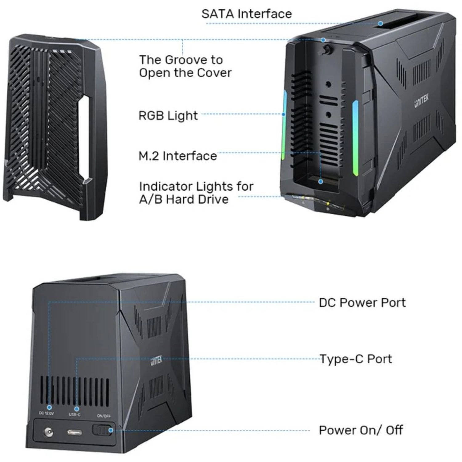 USB-C Enclosure Docking Station S1234B01 - 10Gbps