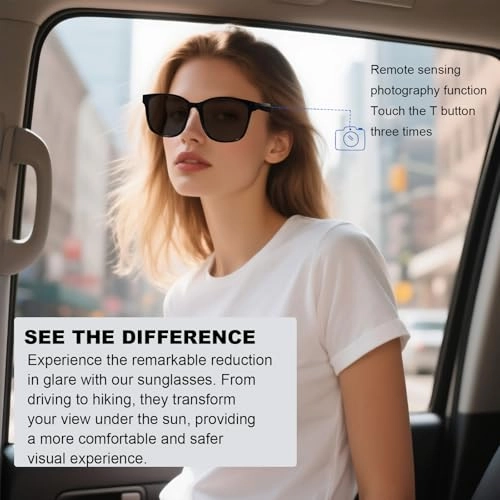 Smart Bluetooth Audio Sunglasses - Dual Speaker Remote Shooting