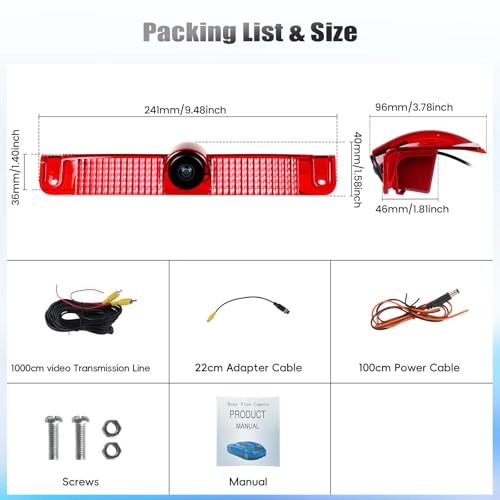 Brake Light Backup Camera - Night Vision Wired 1280x720