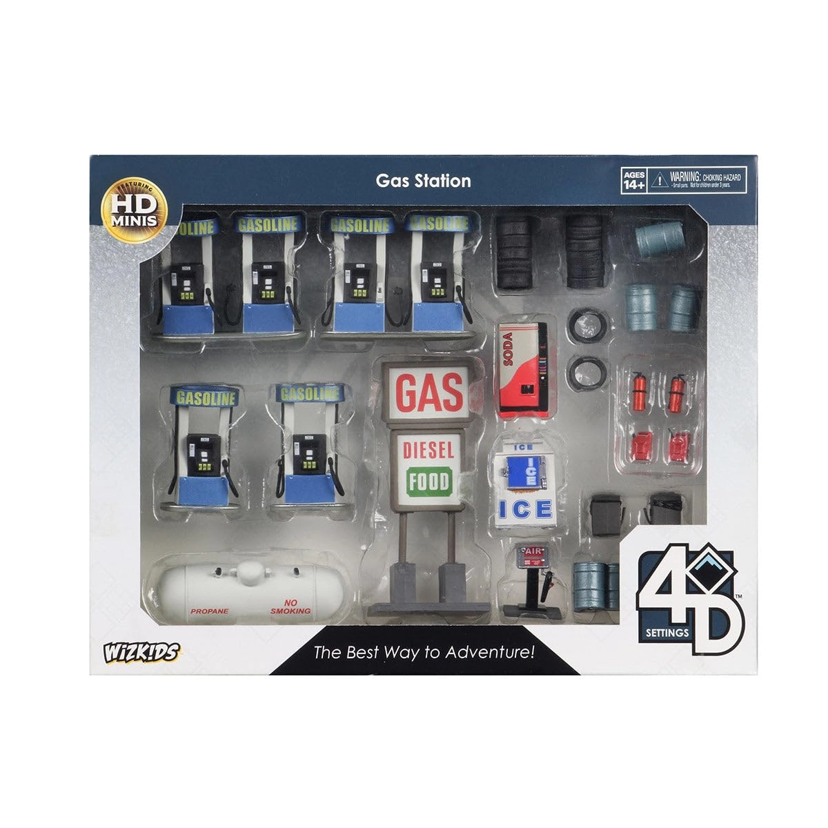 WizKids 4D Setting: Gas Station - Pre-Painted RPG Miniatures Scenery Set