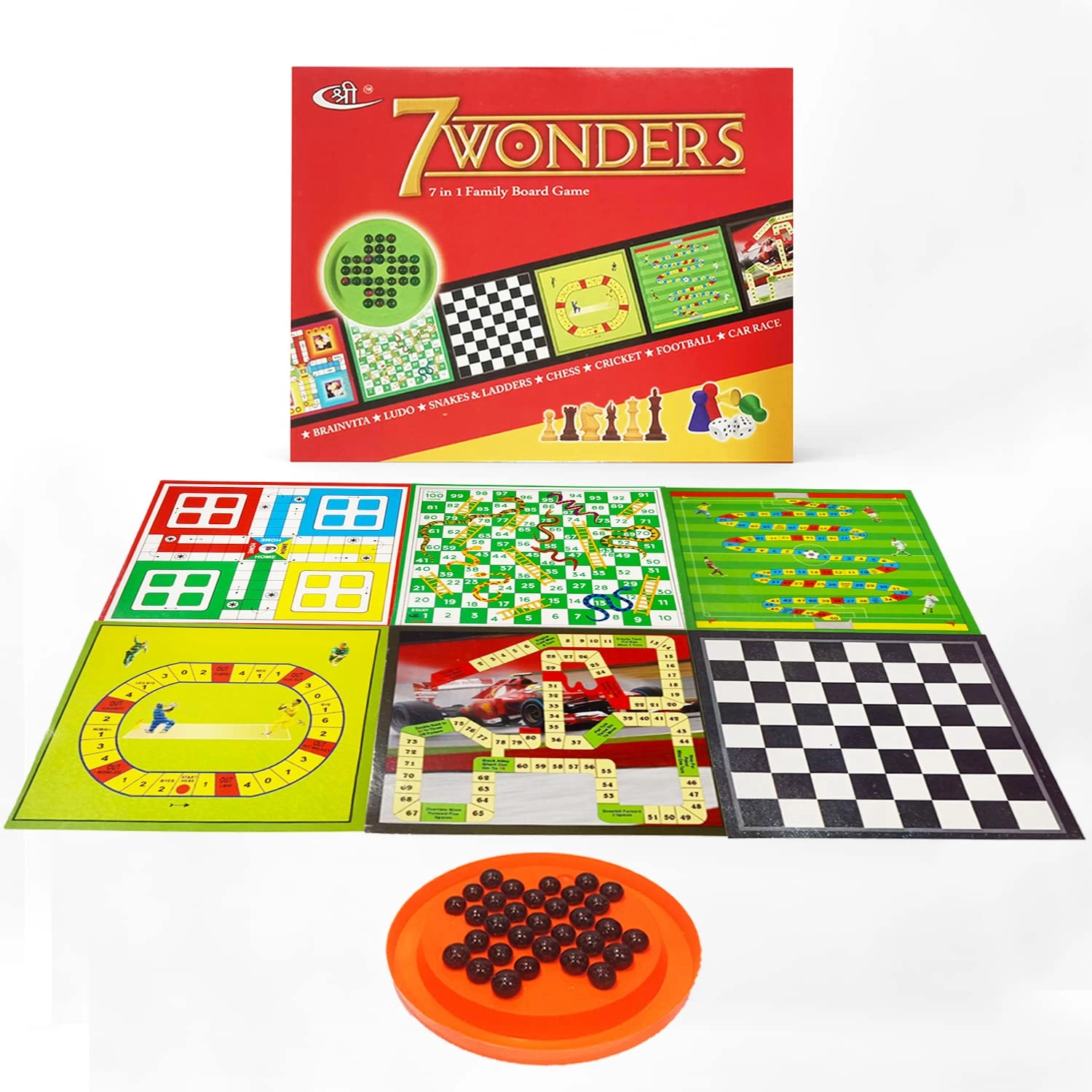 Kids Mandi Seven in One Family Board Game