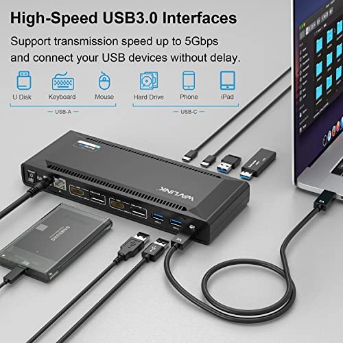 Universal USB C Laptop Docking Station - USB C