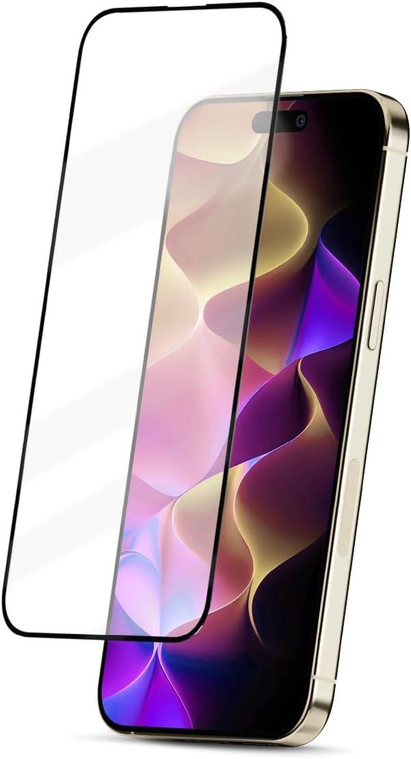 Full Coverage Tempered Glass Screen Protector for iPhone 15 Pro
