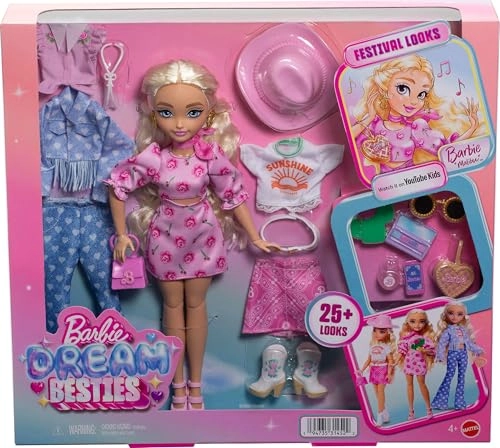 Malibu Fashion Doll - Roller Skating Blonde Hair 9 Makeup Themed Pieces Ages 4+