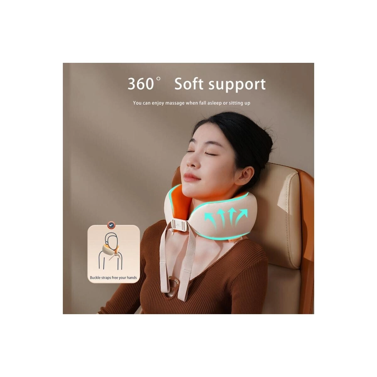 Heated Hand-Shaped Portable Rechargeable Massager - Neck Back Leg Shoulder