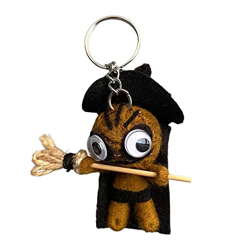 Witch Voodoo String Doll Keychain