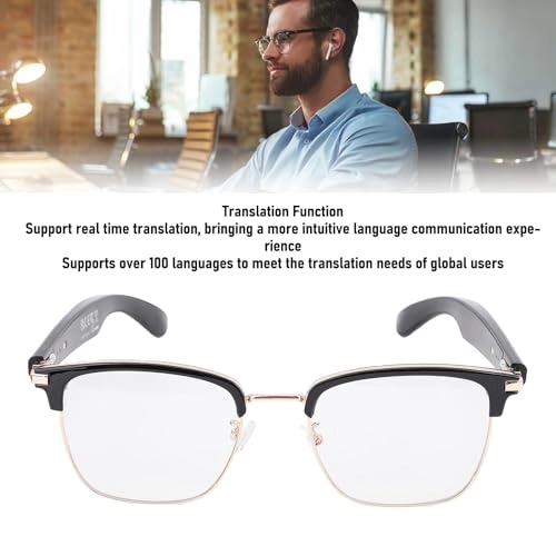 AI Translation Smart Glasses - 144 Language Dual HD Microphones