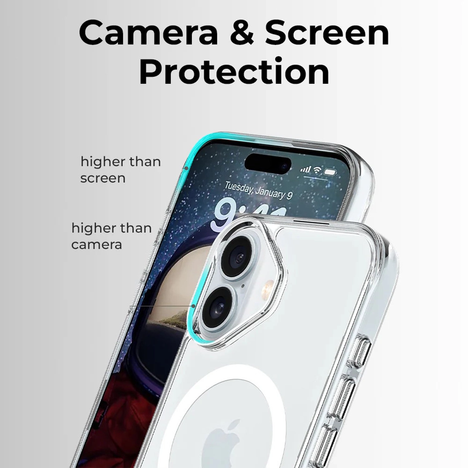 MagSafe Clear Case + Screen Protector + Lens Protector for iPhone 17