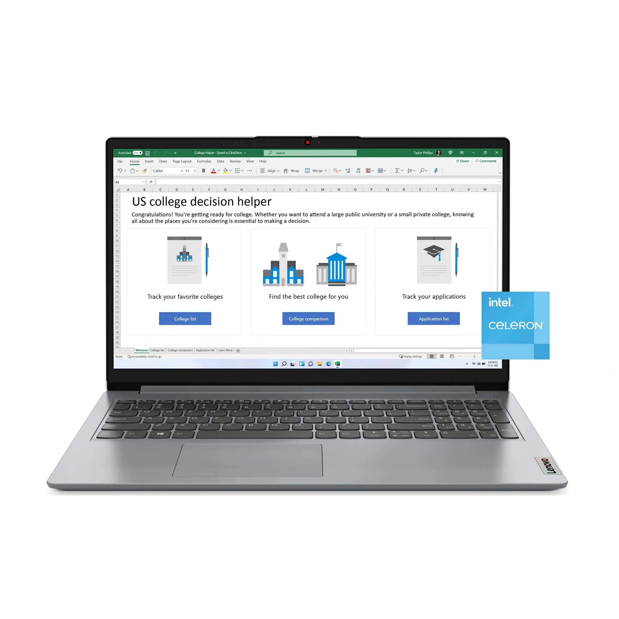 Lenovo IdeaPad 1i - 15.6'' Celeron N4500 4GB DDR4 128GB SSD