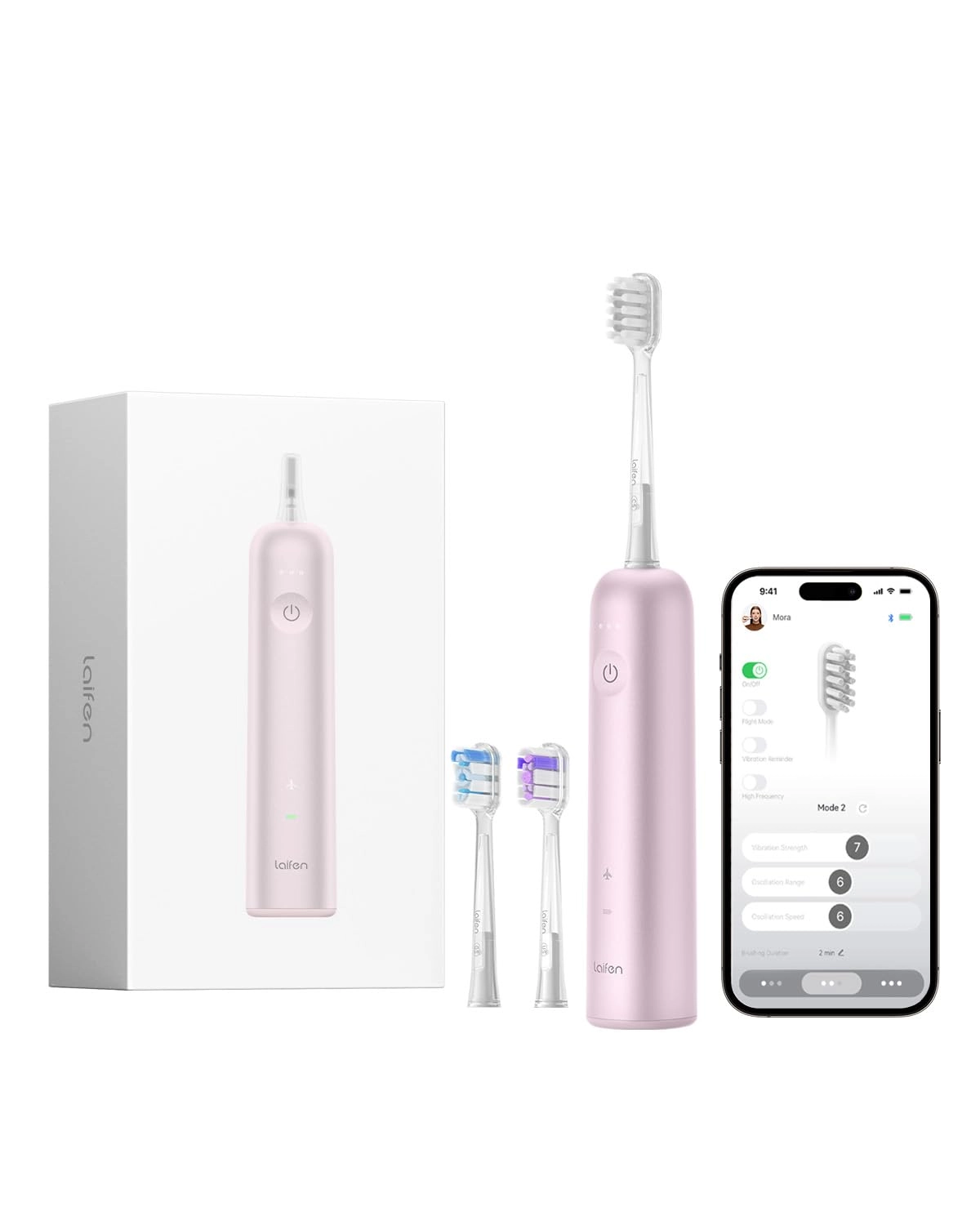 Wave - 3 Brush Heads IPX7 Waterproof Magnetic Rechargeable