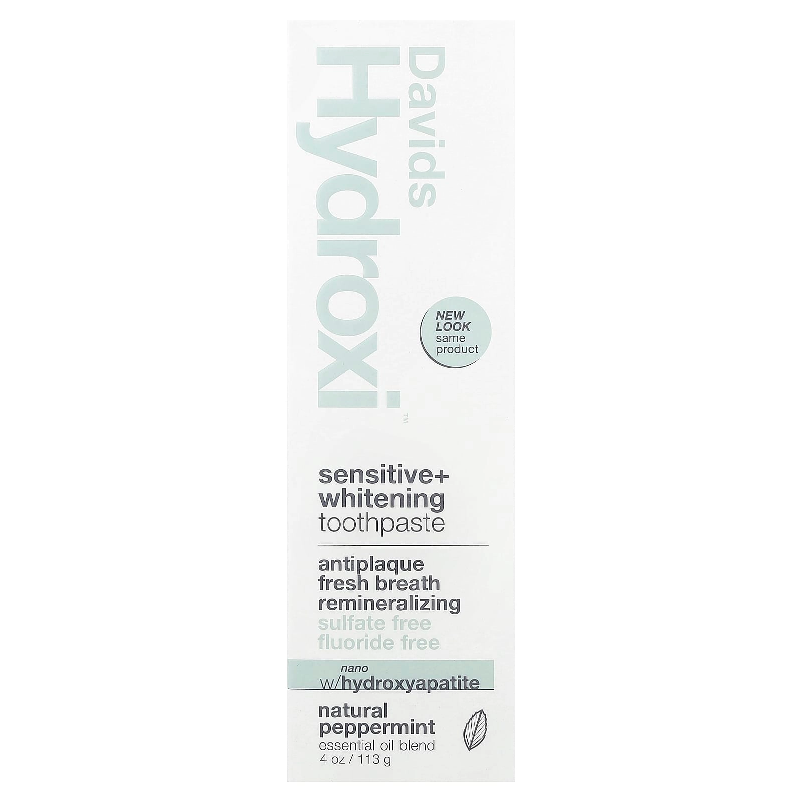 Hydroxi Sensitive + Whitening Natural Peppermint Toothpaste 113 g
