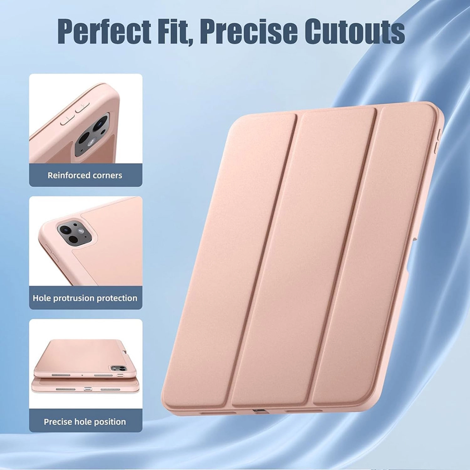 Tri-Fold Book Case with Pencil Holder for iPad Pro 11-inch (2024)