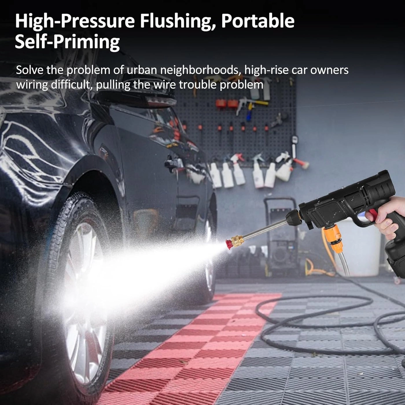 Cordless Electric Pressure Washer - 50Bar 20000mAh Foam Generator