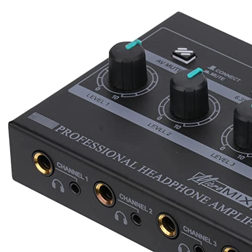 Headset Amplifier - 4 Channels Portable UK Plug