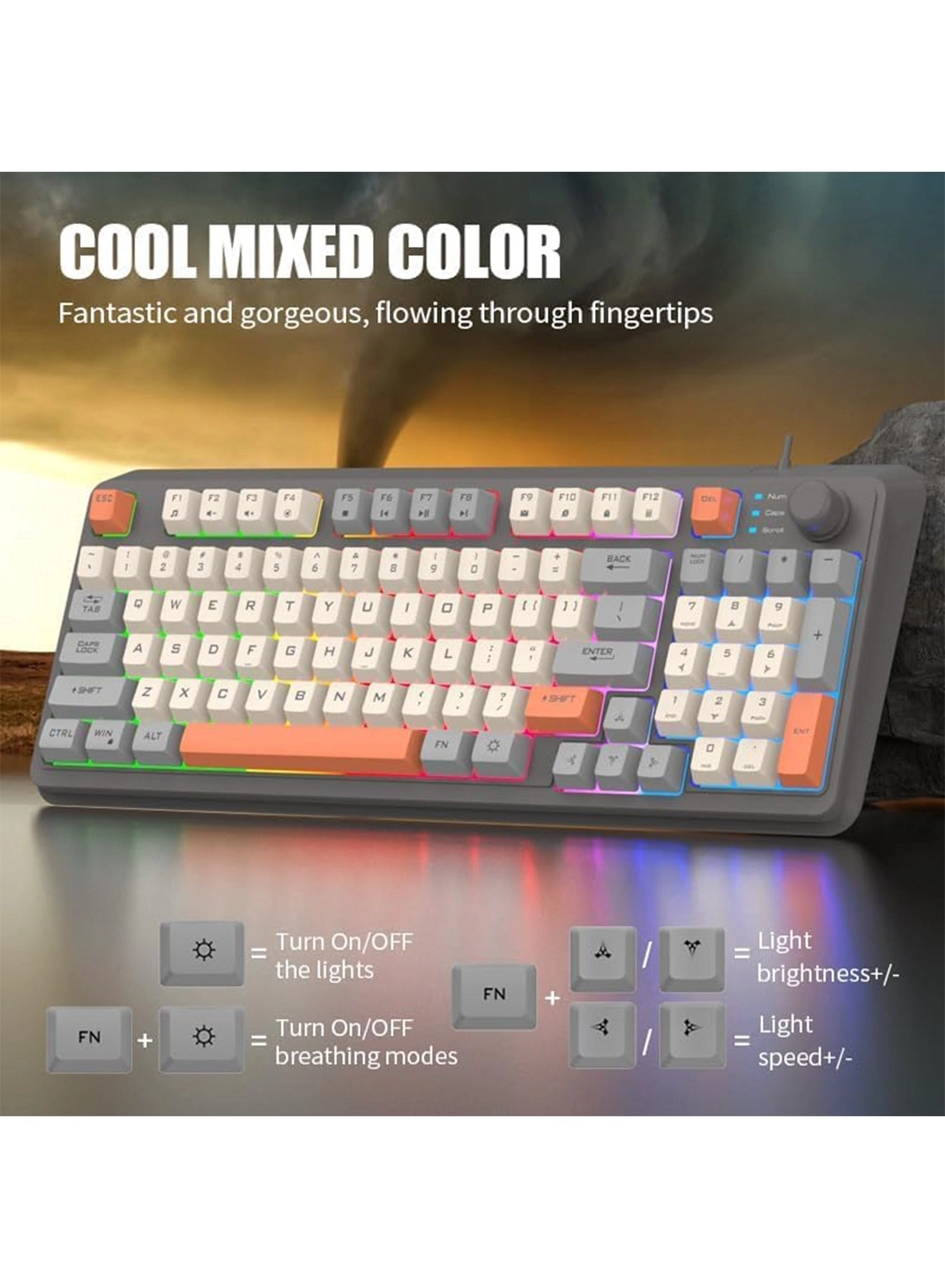 Gaming Keyboard and Mouse Set - EN/AR Wired