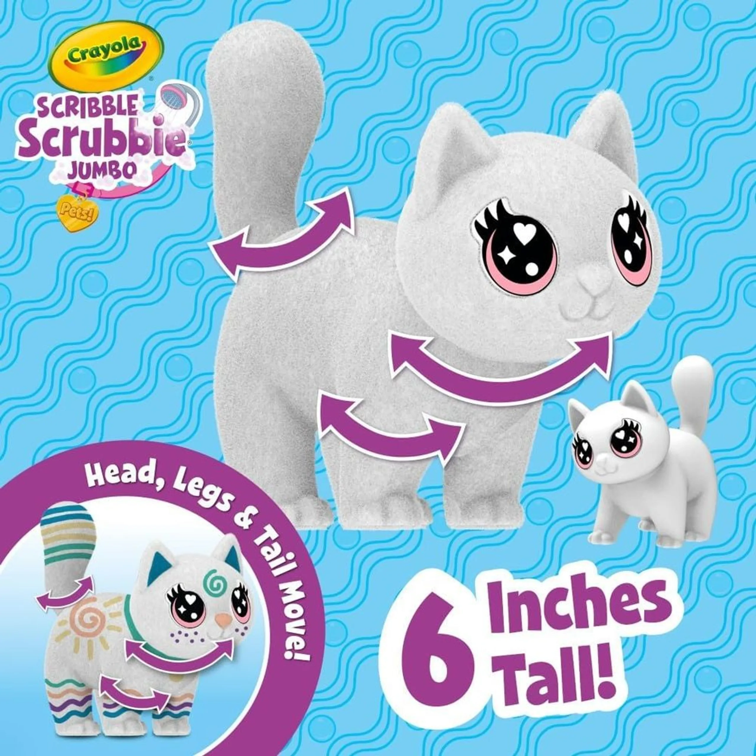 Scribble Scrubbie Jumbo Pets - Jenny 6-inch 5 Washable Markers