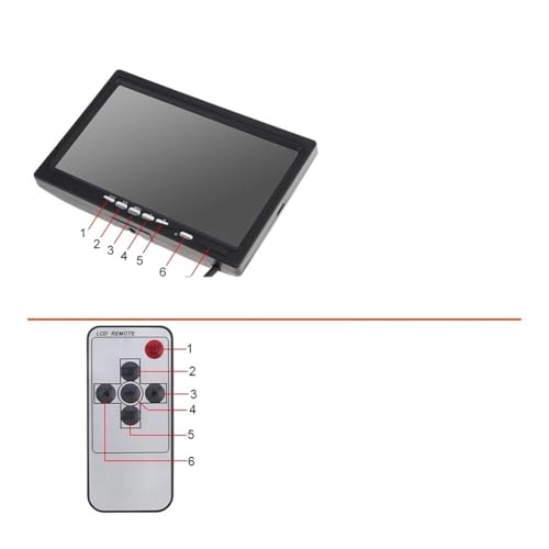 TFT Monitor - 7 Inch 800 x 480 + Car Reversing Camera - 1080 x 720 pixels Night vision 10M Cable
