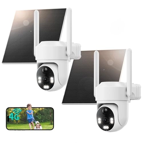 Solar Cellular Security Camera 2K Pack