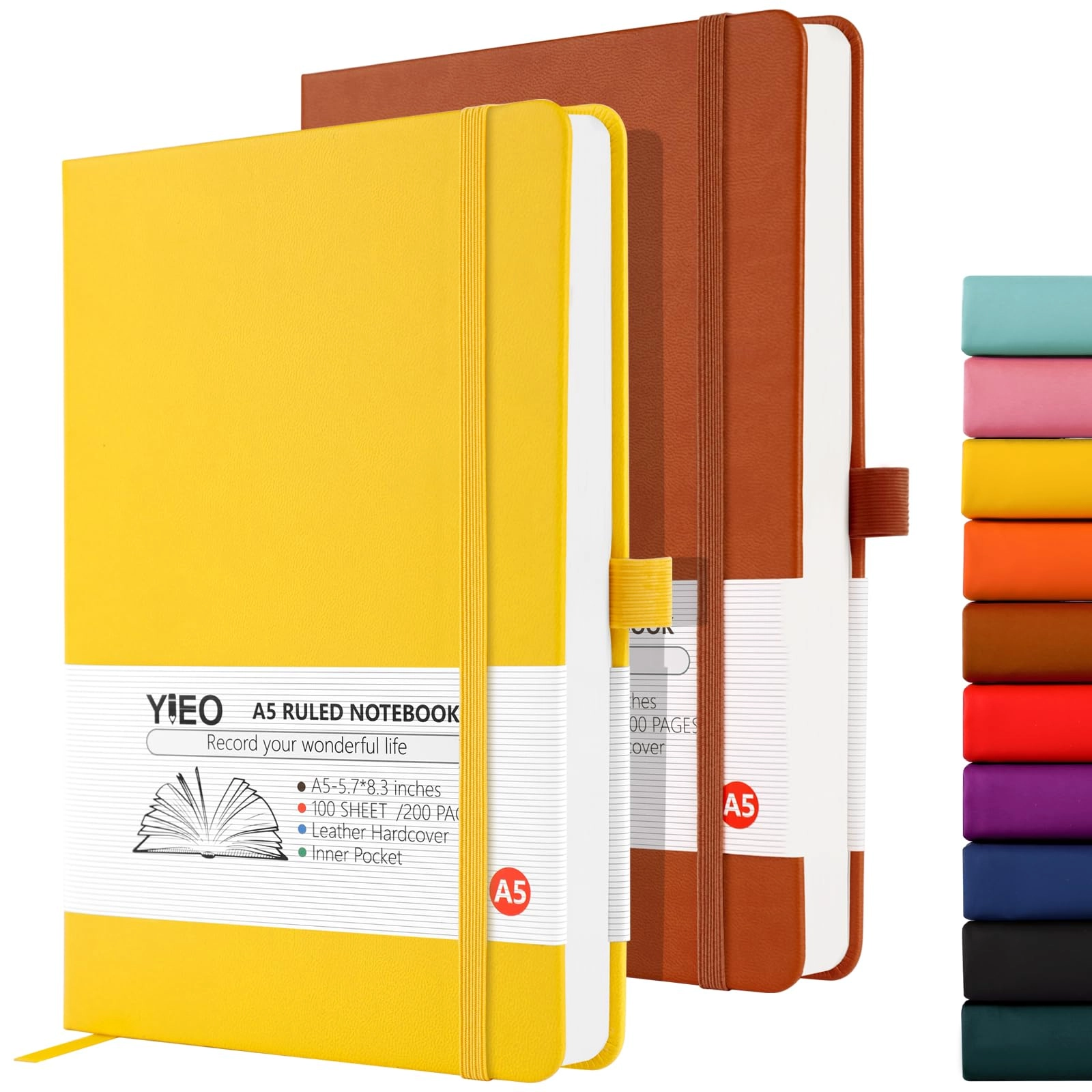 Notebook A5 Hardcover - Lined 198 Pages