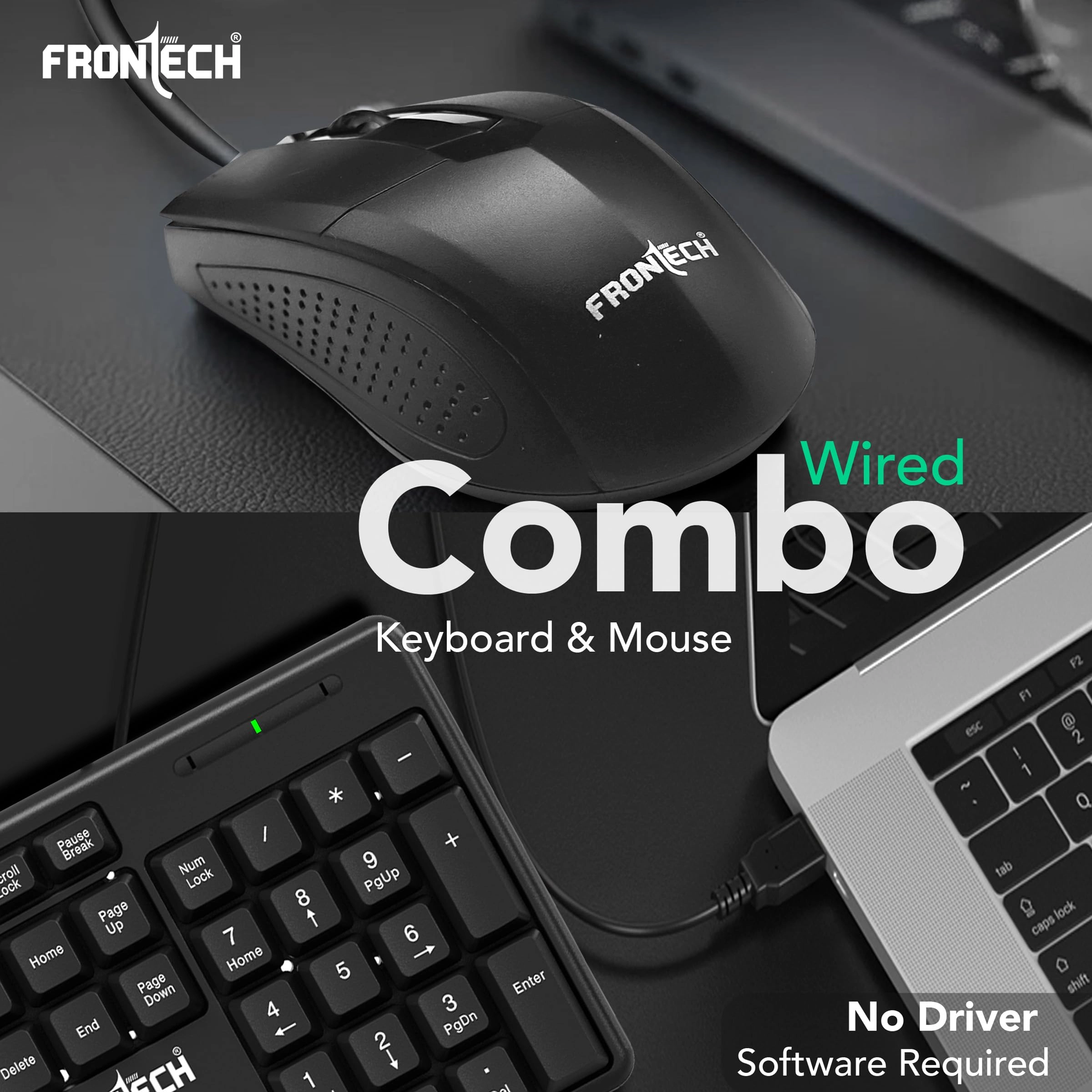 Keyboard & Mouse Combo - QWERTY Wired
