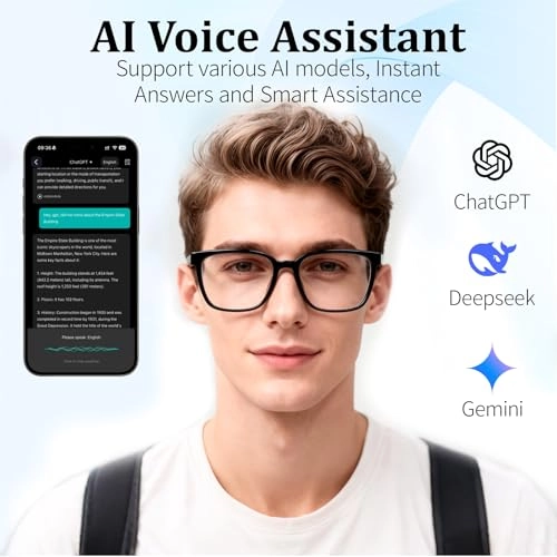 AI Language Translation Glasses - 150 languages Bluetooth 5.4 Color-Change Lens
