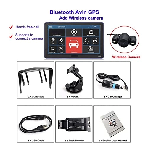 Car GPS Navigation - 7" 8GB + Wireless Reverse Camera