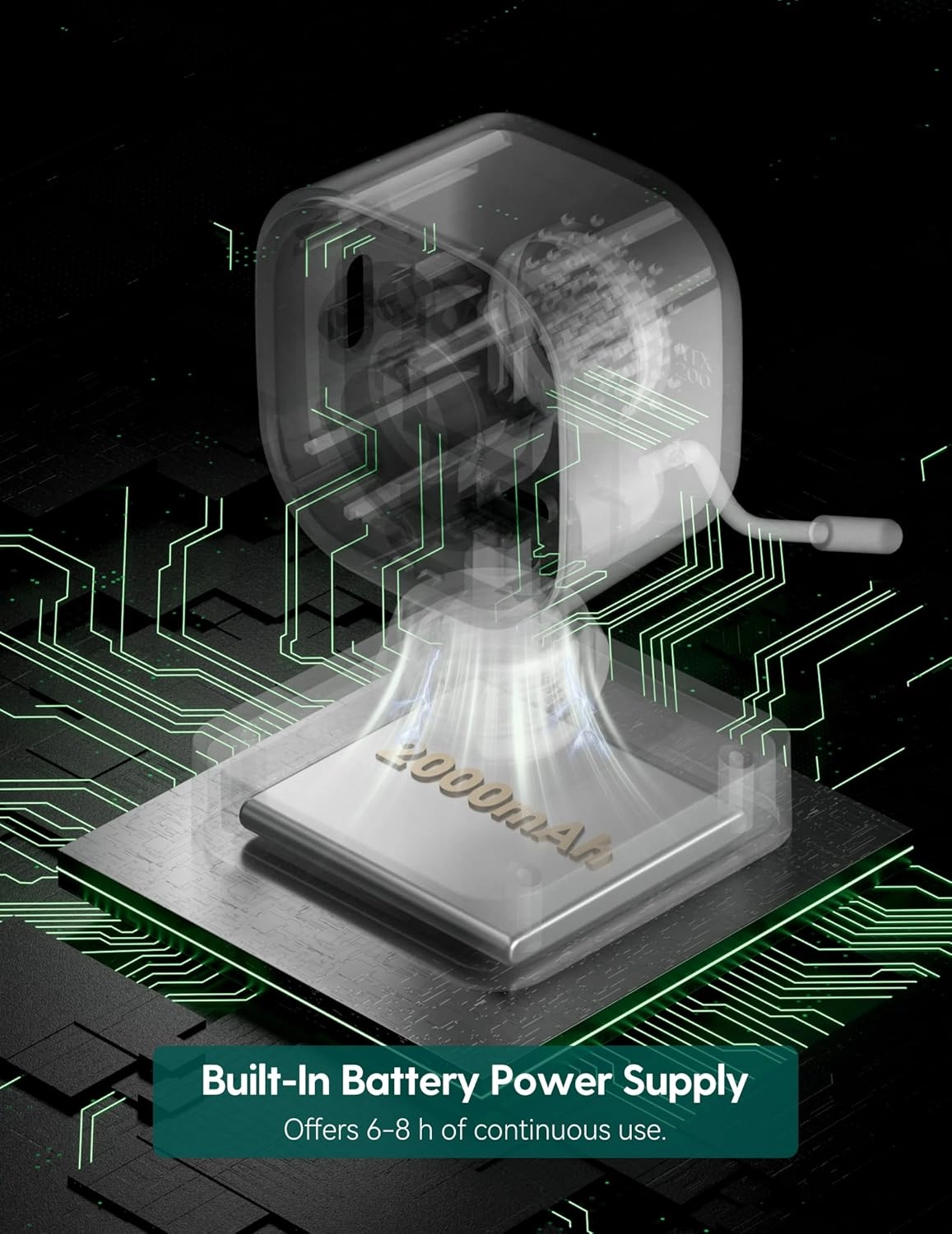 Wireless Baby Car Camera - 8 H Battery 2in1 Night Vision