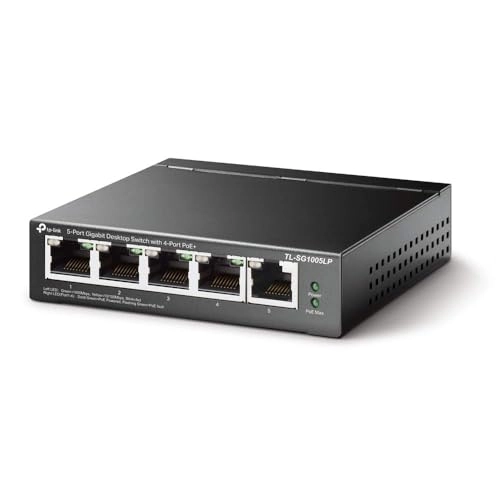 TL-SG1005LP - 53.5 Volts 40W 5-port 802.3af/at 1000 Megabits Per Second