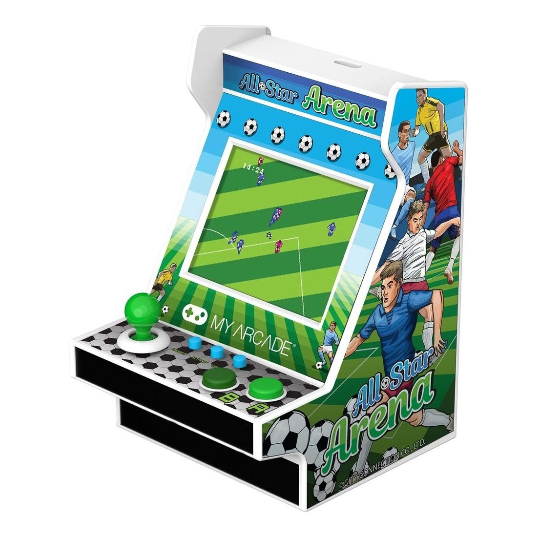 My Arcade All-Star Arena Nano Player - 200 Games 2.4" screen Green/White 4.5-inch