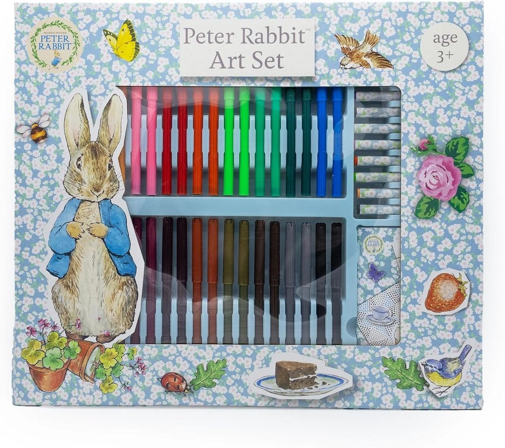 North Parade Publishing Giant Art Set - 53 Piece 40 felt tip pens 12 crayons 40 page doodle pad