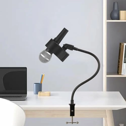Microphone Bracket - Flexible Adjustable Clamp-on