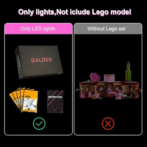 Light Kit for Lego Glinda Elphaba's Dormitory Collectible (75683) - LED Warm White