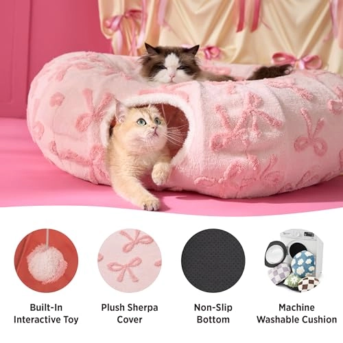 Cat Tunnel Bed - 100.3L x 100.3W x 25.4H centimeters Polyester