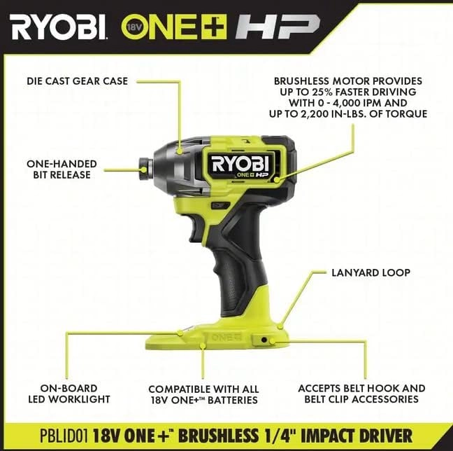 ONE+ HP 1/4 in. Impact Driver - 4 Amp Hours